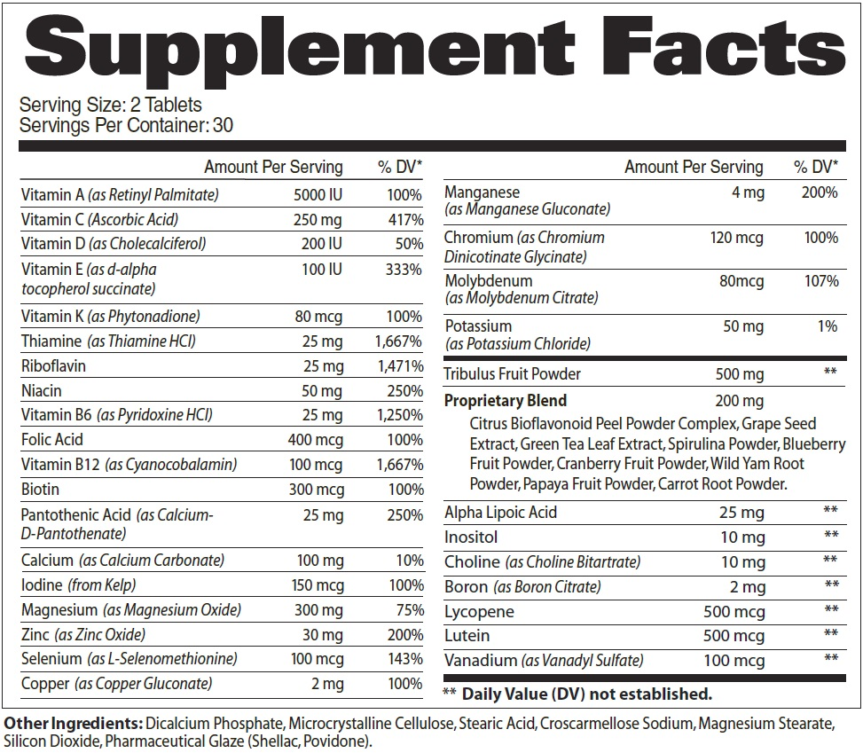 Mens MULTI+TEST 60 caps GAT  (Importado)